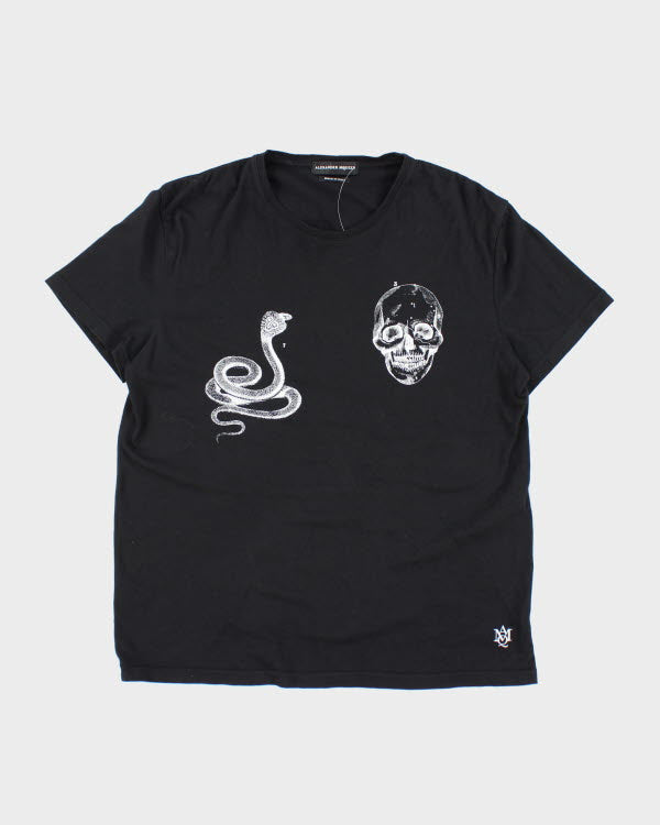 Alexander McQueen Black Skull &amp; Snake T-shirt - L