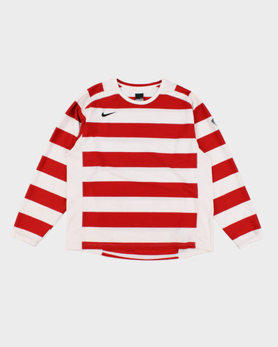 Vintage 2000's Nike Striped Longsleeve Training Shirt - L