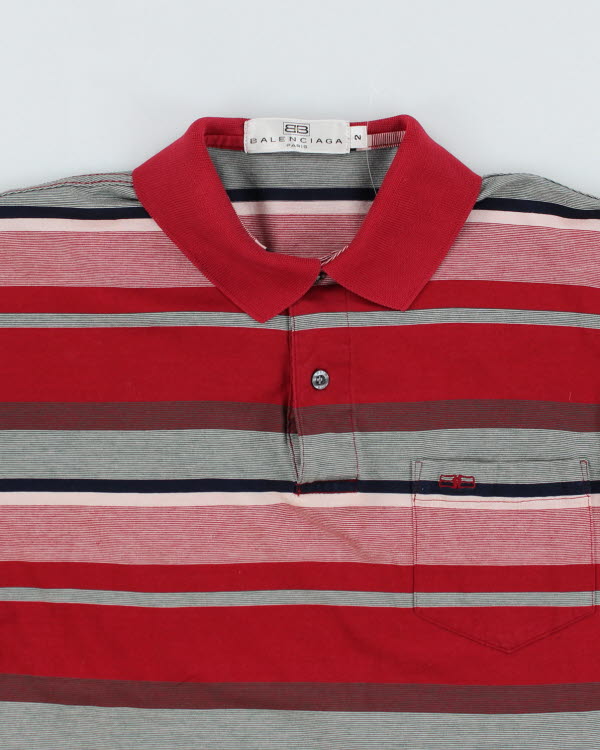 Balenciaga Stripe Polo Shirt - S