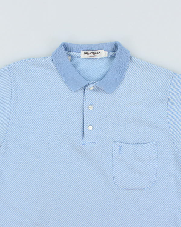 Vintage Yves Saint Laurent Stripe Polo Shirt - M