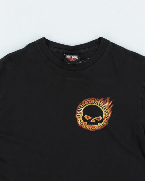 Vintage Y2K Harley Davidson Skull T-Shirt - L