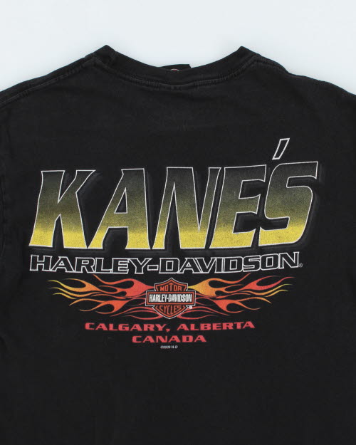 Vintage Y2K Harley Davidson Skull T-Shirt - L