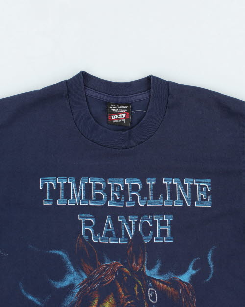 Vintage 80's Single Stitch Timberline Ranch T-Shirt - M