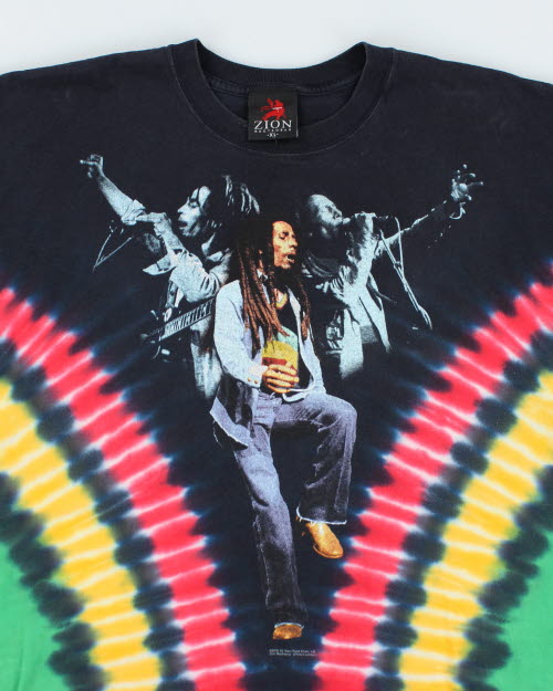 Vintage 90's Zion Bob Marley Tie Dye T-Shirt - XL – Rokit