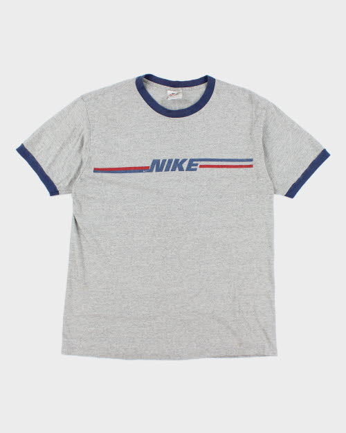 Vintage 90's Nike Centre Logo Ringer T-Shirt - M