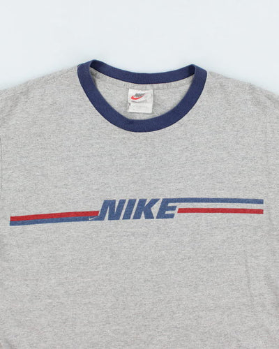 Vintage 90's Nike Centre Logo Ringer T-Shirt - M