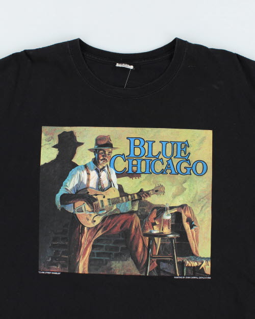 Vintage 90's Blues Chicago Music T-Shirt - XL