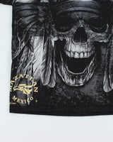 Vintage All Over Print Mexican Skull T-Shirt - XL
