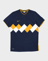 Vintage Nike Patterned V-Neck T-Shirt - M