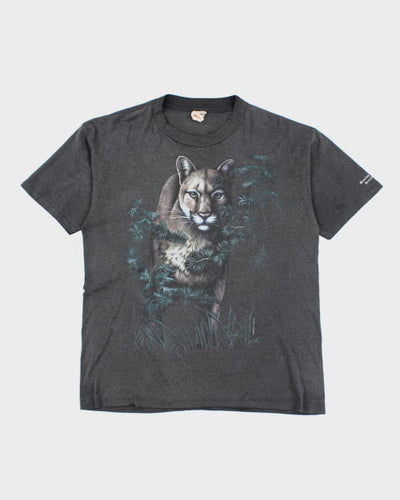 Vintage 90's Single Stitch Big Cat T-Shirt - L