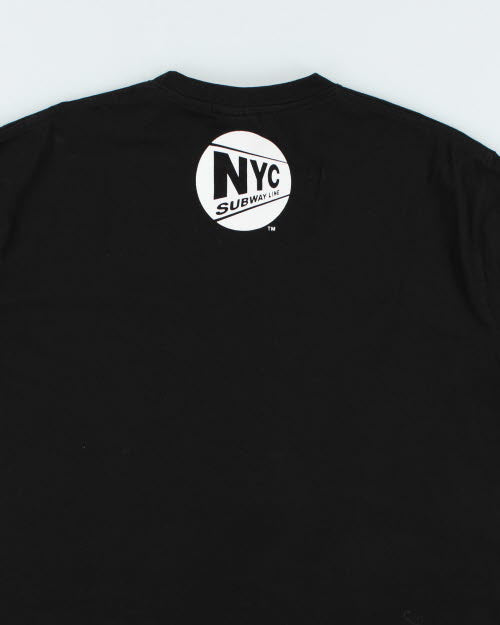 Vintage NYC Subway Lines Graphic T-Shirt - M