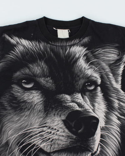 Vintage 90's Wolf Big Graphic T-Shirt - XL