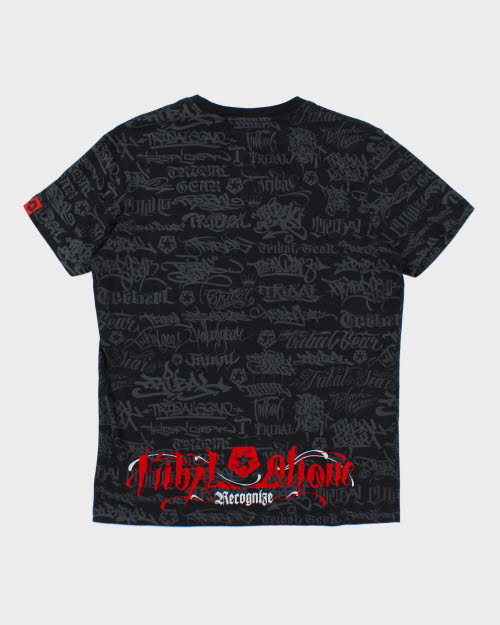 Vintage Y2K Tribal All Over Print T-Shirt - L