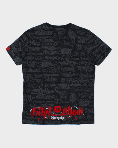 Vintage Y2K Tribal All Over Print T-Shirt - L