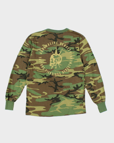 Vintage 2000's Camouflage Long sleeve T-Shirt - S