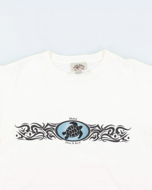 Vintage 2000's Maui Tribal Turtle Long-sleeved T-Shirt - L