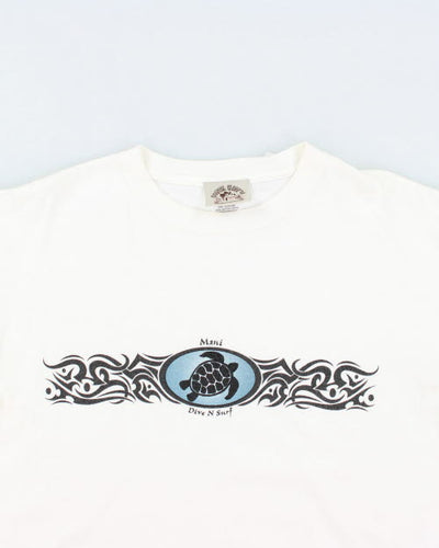 Vintage 2000's Maui Tribal Turtle Long-sleeved T-Shirt - L