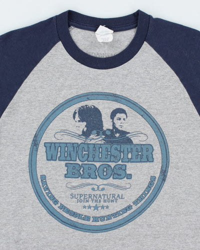 Vintage 2000's Supernatural TV Promo 3/4 Long-sleeved T-Shirt - M