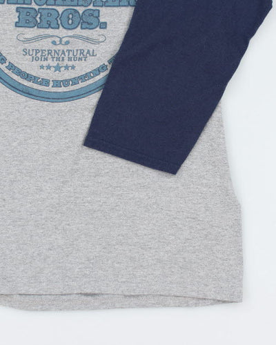 Vintage 2000's Supernatural TV Promo 3/4 Long-sleeved T-Shirt - M