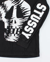 Vintage 2000's Stussy Skull Long-sleeved T-Shirt - M