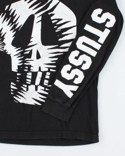 Vintage 2000's Stussy Skull Long-sleeved T-Shirt - M