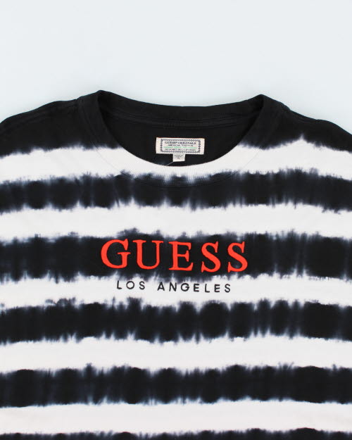 Vintage Guess LA Striped T-Shirt - XL