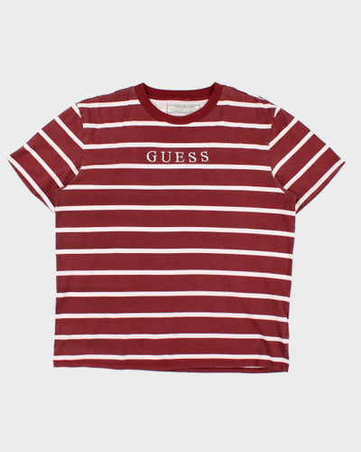 Vintage Guess LA Originals Striped T-Shirt - XL