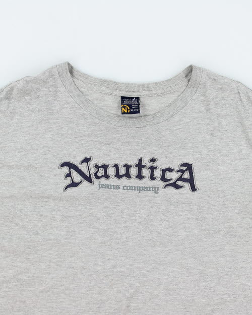 Vintage Y2K Nautica Double Layer Long-sleeved T-Shirt - XL