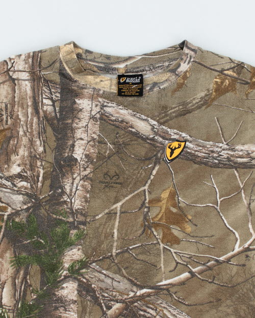 Vintage Real Tree Camouflage Long-sleeved T-Shirt - M