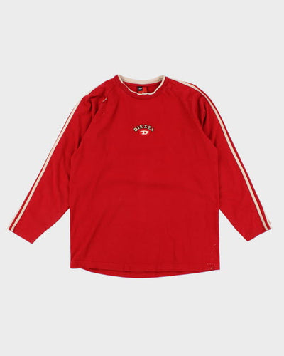 Vintage Y2K Diesel Bubble Print Long-sleeved T-Shirt - L