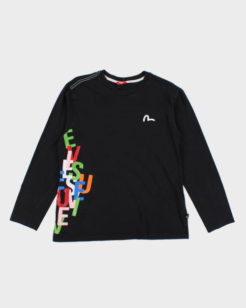 Vintage 2000's Evisu Multi Letter Long-sleeved T-Shirt - M
