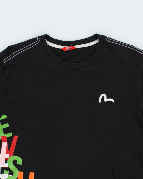 Vintage 2000's Evisu Multi Letter Long-sleeved T-Shirt - M