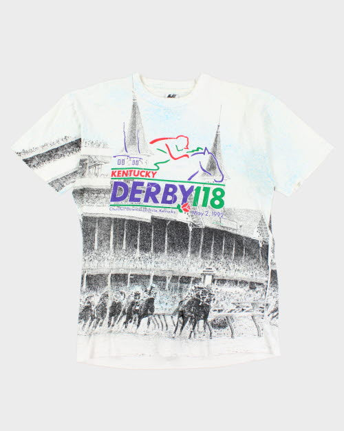 Vintage 90's Kentucky Derby All Over Print T-Shirt - XL