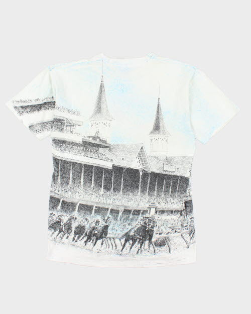 Vintage 90's Kentucky Derby All Over Print T-Shirt - XL