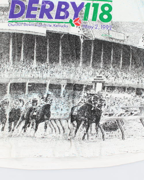 Vintage 90's Kentucky Derby All Over Print T-Shirt - XL