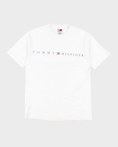 Vintage Y2K Tommy Hilfiger Centre Logo T-Shirt - M