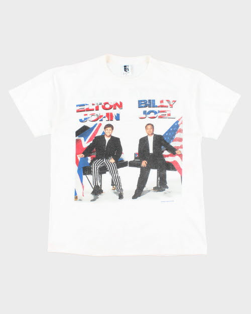 Vintage 90's Single Stitch Elton John &amp; Billy Idol Tour T-Shirt - L