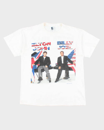 Vintage 90's Single Stitch Elton John & Billy Idol Tour T-Shirt - L