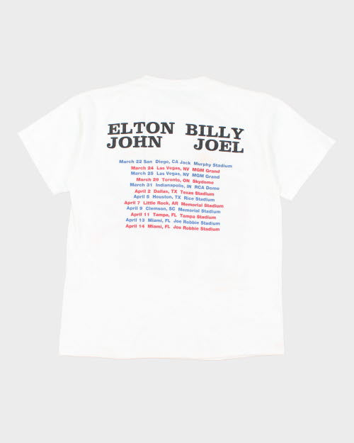 Vintage 90's Single Stitch Elton John &amp; Billy Idol Tour T-Shirt - L