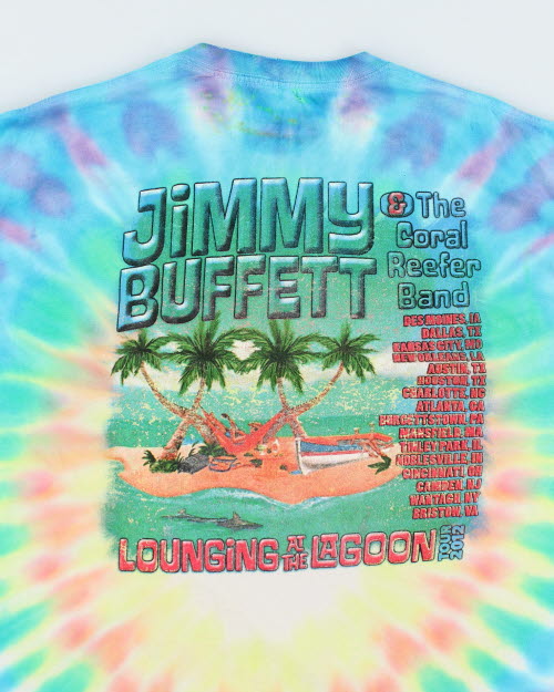 2012 Jimmy Buffet Lounging at the Lagoon Tour T-Shirt - XL