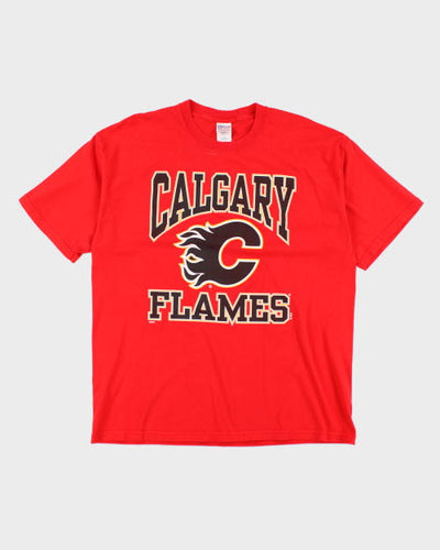Vintage 2000's Calgary Flames Spell Out NHL T-Shirt - XL