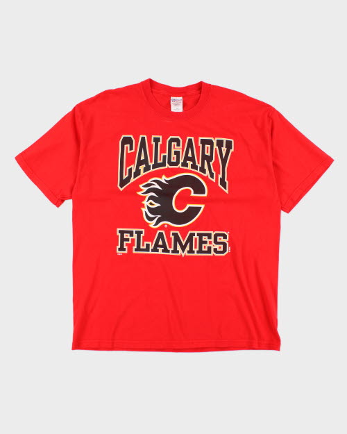 Vintage 2000's Calgary Flames Spell Out NHL T-Shirt - XL