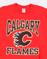Vintage 2000's Calgary Flames Spell Out NHL T-Shirt - XL
