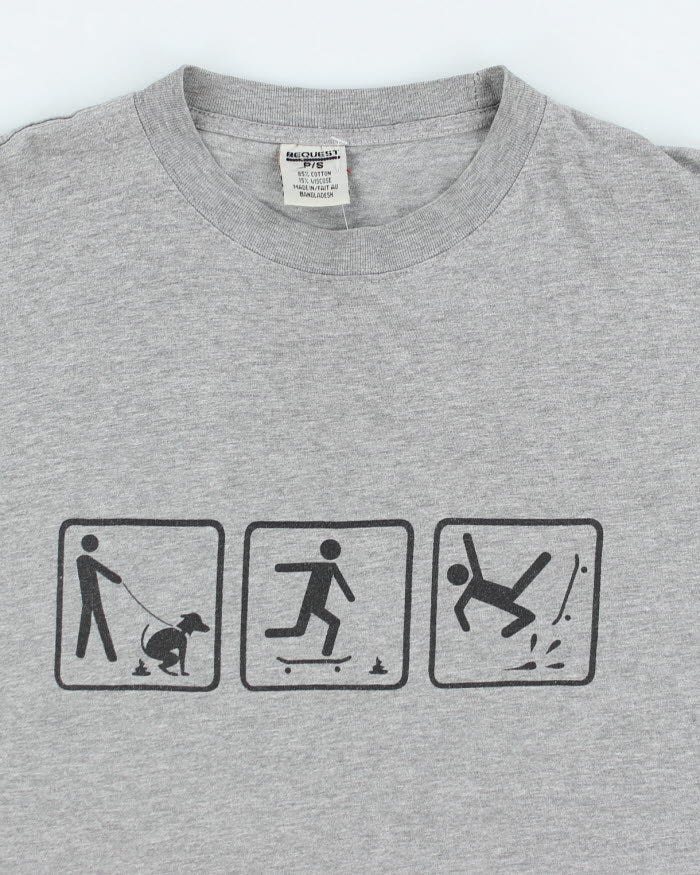 Vintage 2000's Skateboarding Funny Graphic T-Shirt - S