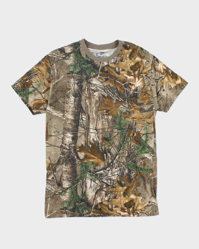 Vintage Y2K Real Tree Camouflage T-Shirt - M