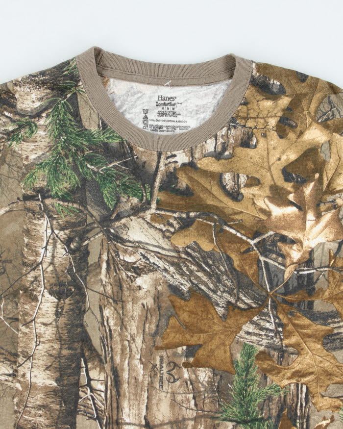 Vintage Y2K Real Tree Camouflage T-Shirt - M