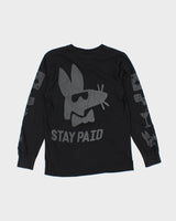 Stussy $tay Paid Black Long Sleeved T-Shirt - S