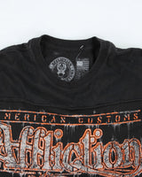 Vintage Y2K Affliction Gothic Biker Graphic T-Shirt - XXL