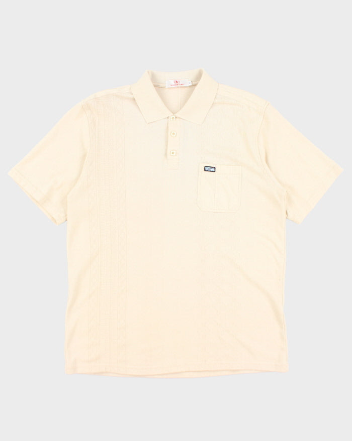 Vintage Valentino Patterned Polo Shirt - L