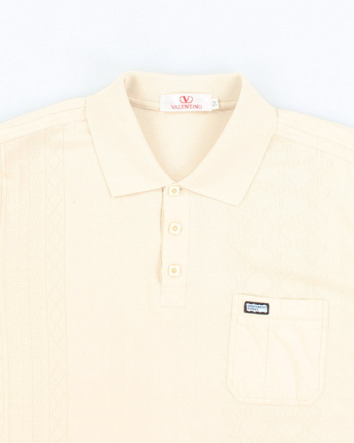 Vintage Valentino Patterned Polo Shirt - L